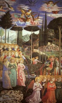 Benozzo Di Lese Di Sandro Gozzoli : Angels Worshipping (left side of the chancel)